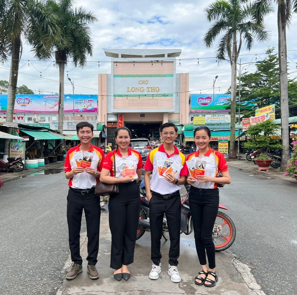 CHỢ LONG THỌ THỰC HIỆN KẾ HOẠCH CHUYỂN ĐỔI CHỢ KHÔNG TIỀN MẶT